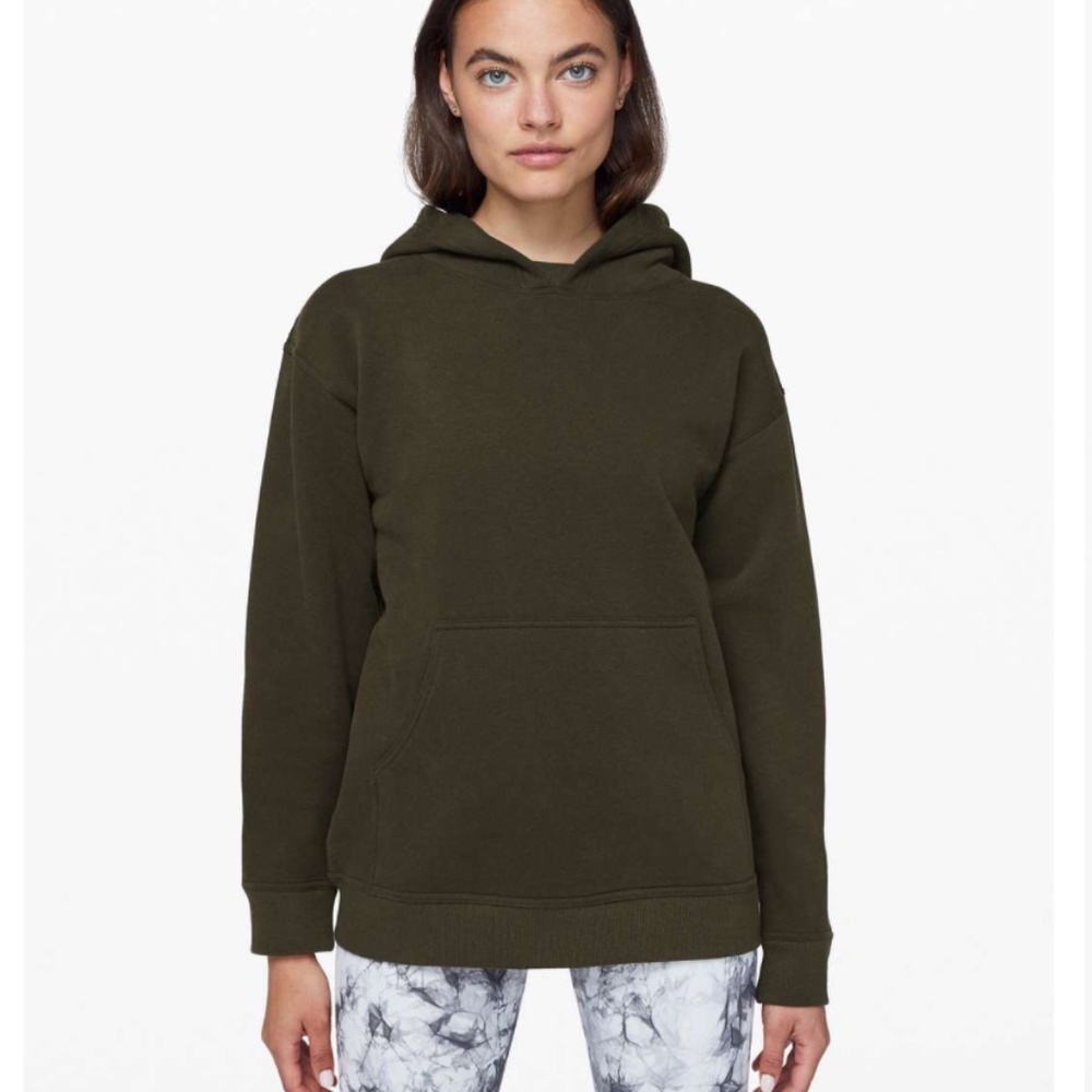 LULULEMON ALL YOURS HOODIE - DARK OLIVE GREEN